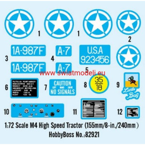 M4 High speed tractor (155mm / 8 in / 240 mm) Hobby Boss 82921