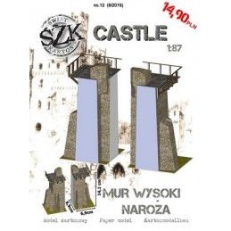 Mur wysoki naroża seria CASTLE 12 8/2019 Świat z Kartonu