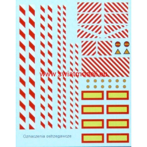Oznaczenia ostrzegawcze biało czerwone kalkomania KoTeBi KTB087801