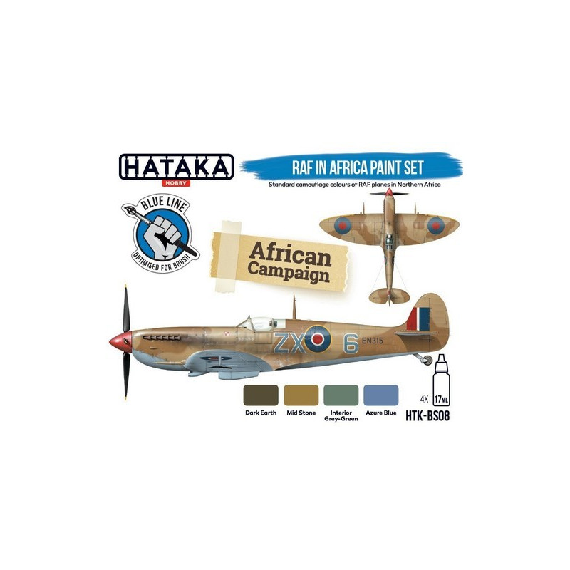 Hataka Hobby HTK-BS08 RAF in Africa paint set