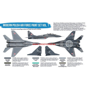 Hataka Hobby HTK-BS17 Modern Polish Air Force paint set vol. 1