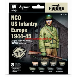 NCO US Infantry Europe 1944 - 45 figurka Vallejo 70244