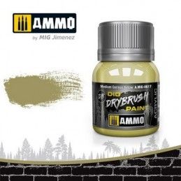 Medium German Yellow DIO Dry Brush Paint AMMO of Mig AMIG 0617