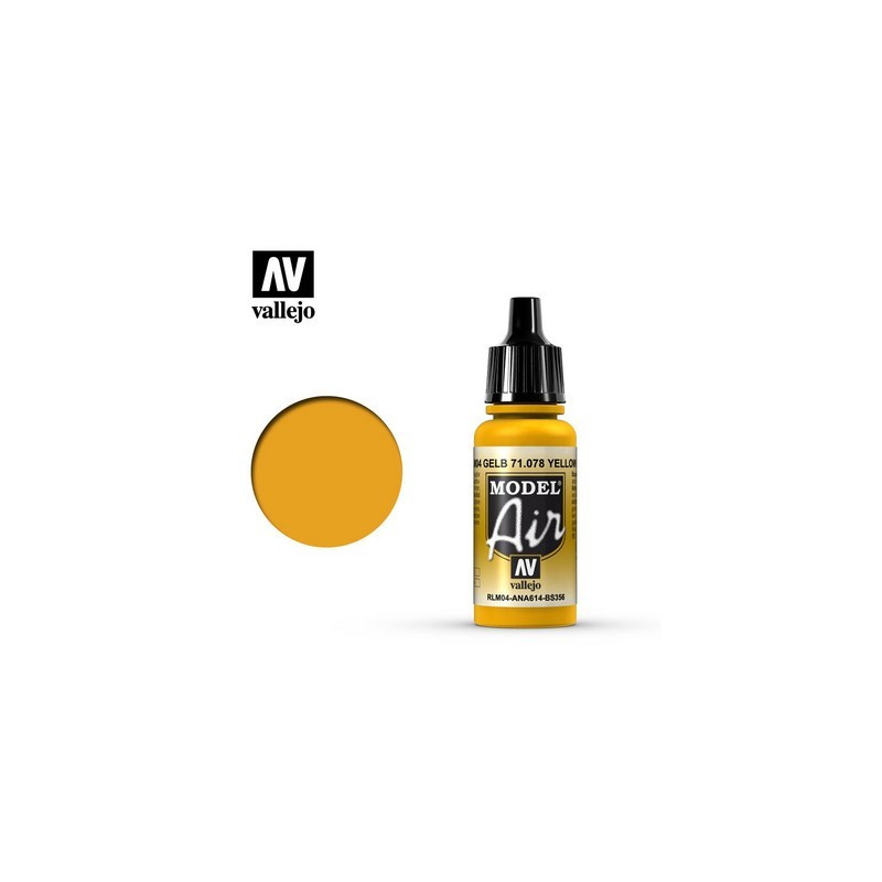 Vallejo 71078 Gold Yellow RLM04 ANA614 BS356